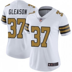 Women's New Orleans Saints 37 Steve Gleason White Rush Limited Jersey