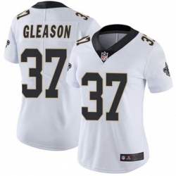 Women's New Orleans Saints 37 Steve Gleason White Vapor Limited Jersey