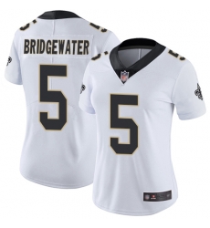 Women's New Orleans Saints 5 Teddy Bridgewater White Stitched Football Vapor Untouchable Limited Jersey
