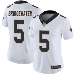 Women's New Orleans Saints 5 Teddy Bridgewater White Stitched Football Vapor Untouchable Limited Jersey