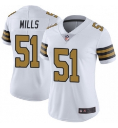 Women's New Orleans Saints 51 Sam Mills Color Rush Limited Jersey