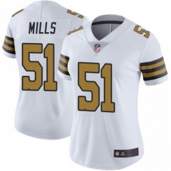 Women's New Orleans Saints 51 Sam Mills Color Rush Limited Jersey