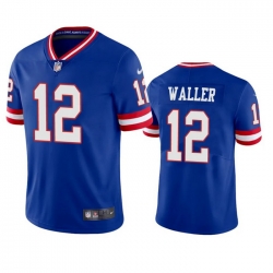 New York Giants 12 Darren Waller Blue Classic Stitched Jersey
