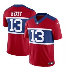 New York Giants 13 Jalin Hyatt Century Red Alternate Vapor F U S E Limited Stitched Football Jersey