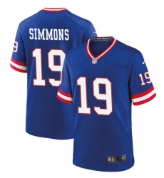 New York Giants 19 Isaiah Simmons Royal Classic Stitched Game Jersey New York Giants 19 Isaiah Simmons Royal Classic Stitched Game Jersey