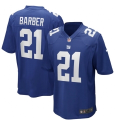 New York Giants #21 Tiki Barber Game Retired Player Jersey
