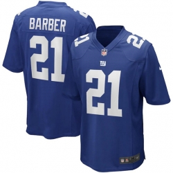 New York Giants #21 Tiki Barber Game Retired Player Jersey