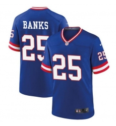 New York Giants 25 Deonte Banks Royal Classic Stitched Game Jersey New York Giants 25 Deonte Banks Royal Classic Stitched Game Jersey