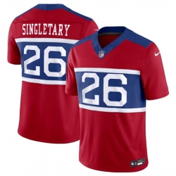 New York Giants 26 Devin Singletary Century Red Alternate Vapor F U S E Limited Stitched Football Jersey