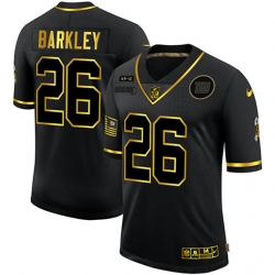 New York Giants 26 Saquon Barkley Black Gold 2020 Salute To Service Limited Jersey