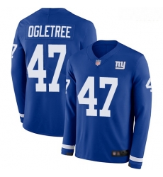 New York Giants 47 Alec Ogletree Royal Blue Team Color Stitched Football Limited Therma Long Sleeve Jersey New York Giants 47 Alec Ogletree Royal Blue Team Color Stitched Football Limited Therma Long Sleeve Jersey