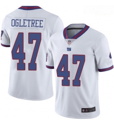 New York Giants 47 Alec Ogletree White Stitched Football Limited Rush Jersey