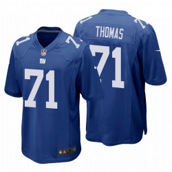 New York Giants 71 Andrew Thomas Blue Royal Vapor Limited jersey