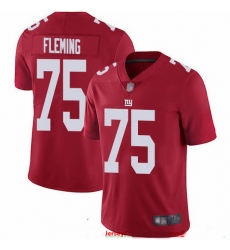 New York Giants 75 Cameron Fleming Red Stitched NFL Limited Inverted Legend Jersey