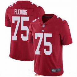 New York Giants 75 Cameron Fleming Red Stitched NFL Limited Inverted Legend Jersey