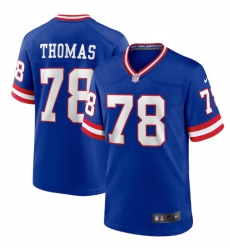 New York Giants 78 Andrew Thomas Royal Classic Retired Player Stitched Game Jersey New York Giants 78 Andrew Thomas Royal Classic Retired Player Stitched Game Jersey