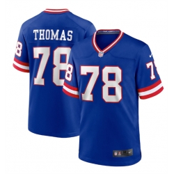 New York Giants 78 Andrew Thomas Royal Classic Retired Player Stitched Game Jersey