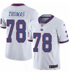 New York Giants 78 Andrew Thomas White Stitched NFL Limited Rush Jersey