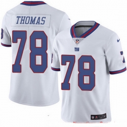 New York Giants 78 Andrew Thomas White Stitched NFL Limited Rush Jersey