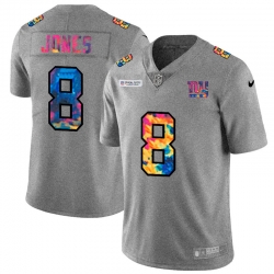 New York Giants 8 Daniel Jones Multi Color 2020 NFL Crucial Catch NFL jerseyGreyheather