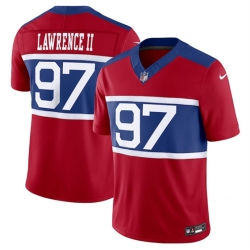 New York Giants 97 Dexter Lawrence II Century Red Alternate Vapor F U S E Limited Stitched Football Jersey