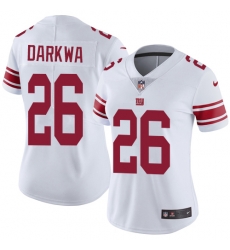 Women's New York Giants #26 Orleans Darkwa White Stitched NFL Vapor Untouchable Limited Jersey