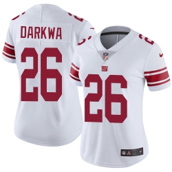 Women's New York Giants #26 Orleans Darkwa White Stitched NFL Vapor Untouchable Limited Jersey