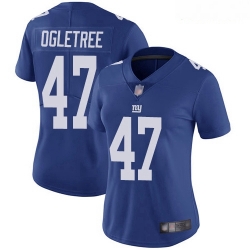 Women's New York Giants #47 Alec Ogletree Royal Blue Team Color Stitched Football Vapor Untouchable Limited Jersey