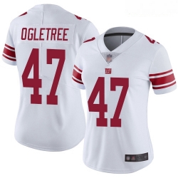 Women's New York Giants #47 Alec Ogletree White Stitched Football Vapor Untouchable Limited Jersey