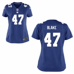 Women's New York Giants #47 Valentino Blake Blue Jersey