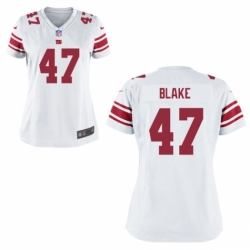 Women's New York Giants #47 Valentino Blake White Jersey