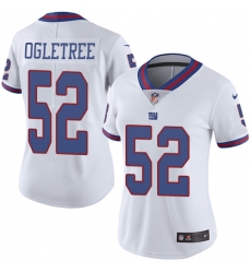 Women's New York Giants #52 Alec Ogletree White Stitched NFL Limited Rush Jersey