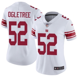 Women's New York Giants #52 Alec Ogletree White Stitched NFL Vapor Untouchable Limited Jersey