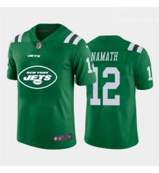 New York Jets 12 Joe Namath Green Team Big Logo Vapor Untouchable Limited Jersey