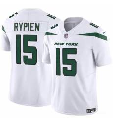New York Jets 15 Brett Rypien 2023 F U S E White Vapor Untouchable Limited Stitched Jersey