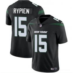 New York Jets 15 Brett Rypien Black Vapor Untouchable Limited Stitched Jersey