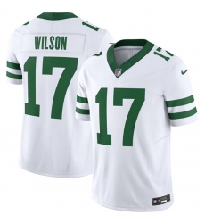 New York Jets 17 Garrett Wilson White 2023 F U S E Vapor Limited Throwback Stitched Football Jersey New York Jets 17 Garrett Wilson White 2023 F U S E Vapor Limited Throwback Stitched Football Jersey