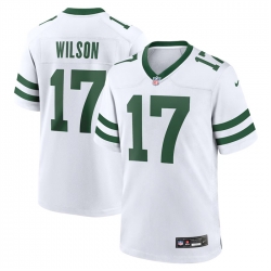 New York Jets 17 Garrett Wilson White Throwback Player Stitched Game Jersey