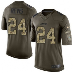 New York Jets 24 Darrelle Revis Green 27s Stitched NFL Limited Salute To Service Jersey