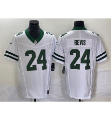 New York Jets 24 Darrelle Revis White 2023 F U S E Vapor Limited Throwback Stitched Football Jersey