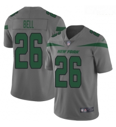New York Jets 26 Le'Veon Bell Gray Stitched Football Limited Inverted Legend Jersey New York Jets 26 Le'Veon Bell Gray Stitched Football Limited Inverted Legend Jersey