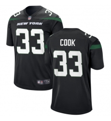 New York Jets 33 Dalvin Cook Black Stitched Game Jersey New York Jets 33 Dalvin Cook Black Stitched Game Jersey