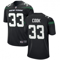 New York Jets 33 Dalvin Cook Black Stitched Game Jersey
