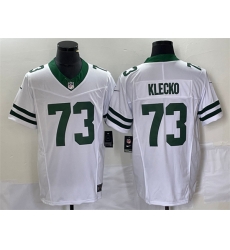 New York Jets 73 Joe Klecko White 2023 F U S E Vapor Limited Throwback Stitched Football Jersey New York Jets 73 Joe Klecko White 2023 F U S E Vapor Limited Throwback Stitched Football Jersey