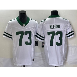 New York Jets 73 Joe Klecko White 2023 F U S E Vapor Limited Throwback Stitched Football Jersey