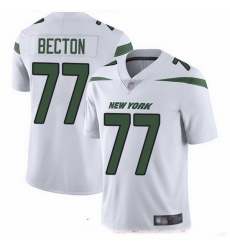 New York Jets 77 Mekhi Becton White Stitched NFL Vapor Untouchable Limited Jersey