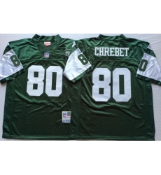 New York Jets 80 Wayne Chrebet Green M&N Throwback Jersey New York Jets 80 Wayne Chrebet Green M&N Throwback Jersey