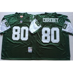 New York Jets 80 Wayne Chrebet Green M&N Throwback Jersey