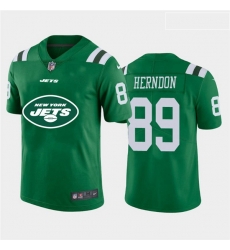 New York Jets 89 Chris Herndon Green Team Big Logo Vapor Untouchable Limited Jersey