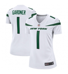 Women's New York Jets #1 Sauce Gardner White Vapor Untouchable Limited Jersey